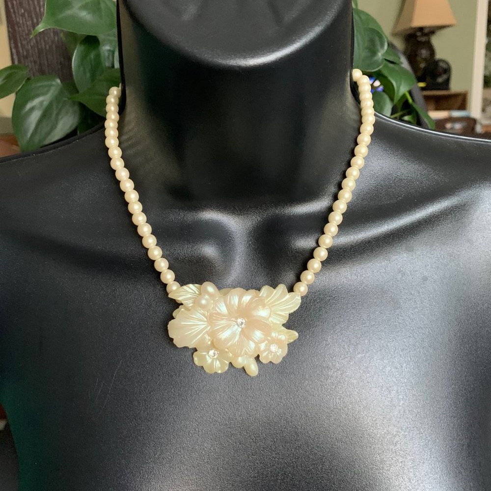 Floral Necklace & Earrings Set